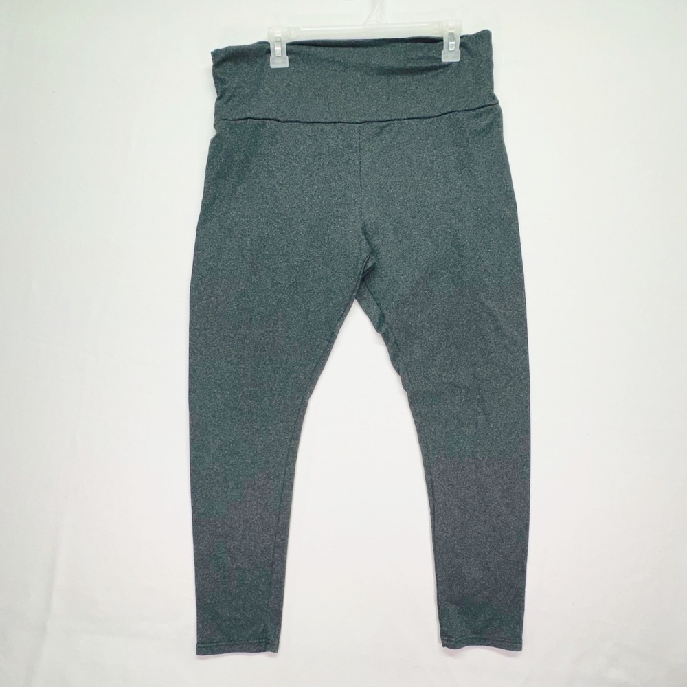 Womens High Waisted Charcoal Heather Grey Ankle Length Super Soft Leggings Pants